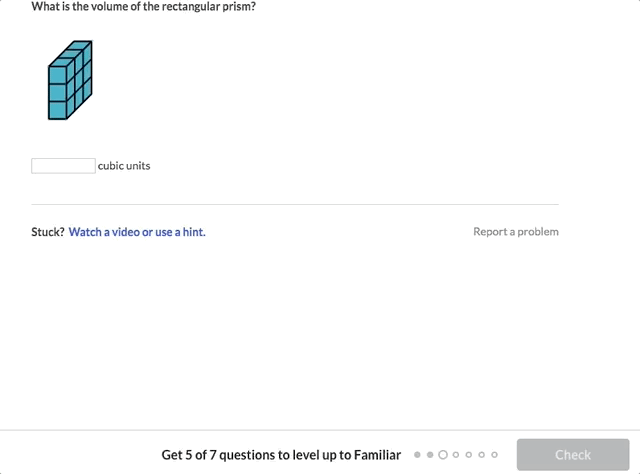 An example of an interactive match question on Khan Academy