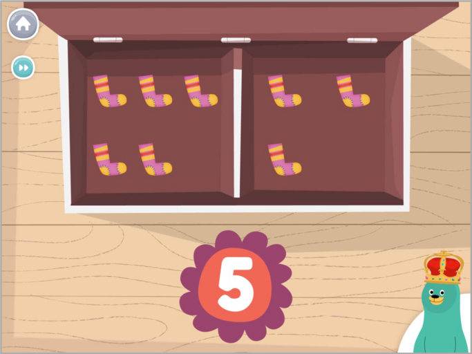 This free Kindergarten math game asks kids to associate numerals with their quantities.