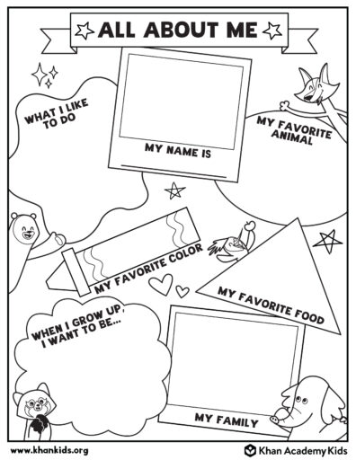 all about me worksheets preschool