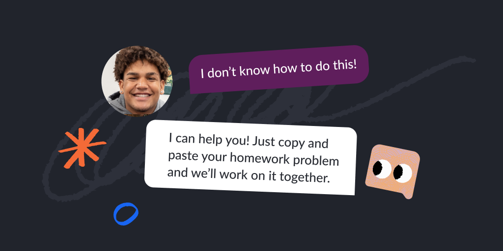 student chat with Khanmigo asking for help
