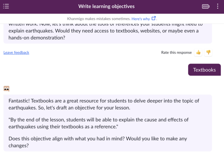 Write learning objectives