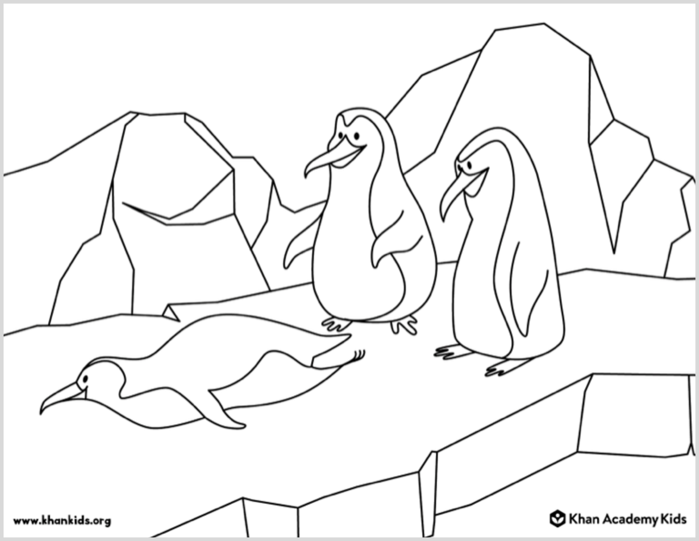 animal coloring pages for kids penguins