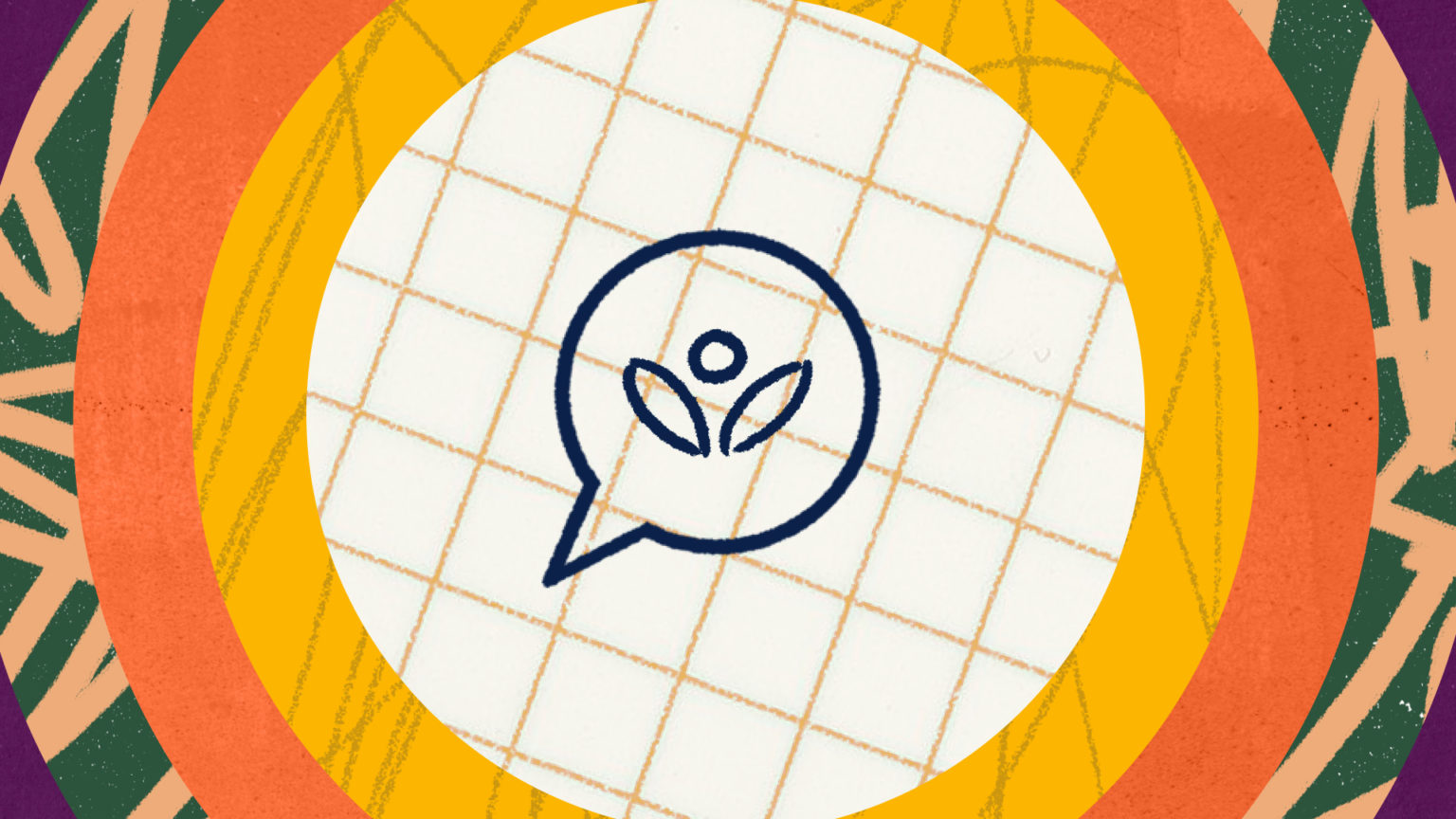 fundo colorido com circulos e no centro o emblema da Khan Academy
