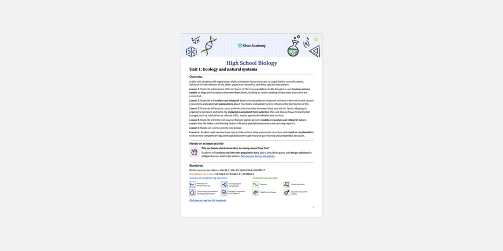 Need-to-know: NGSS Teacher Resources