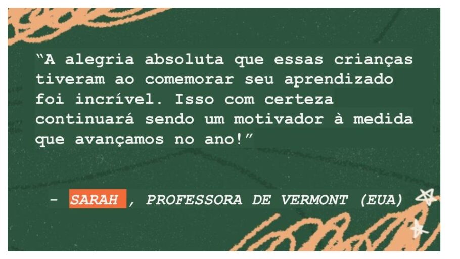 fundo verde escrito em branco