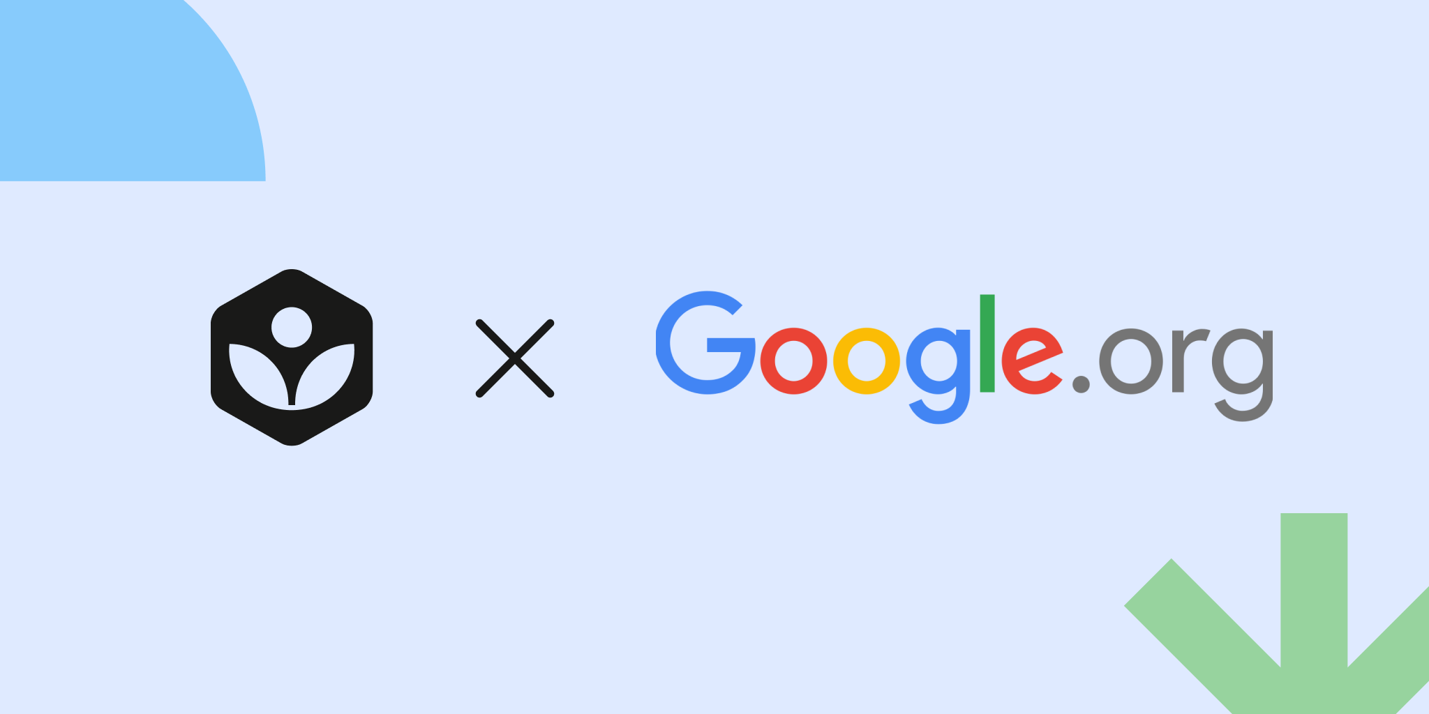 logo lock up for khan academy and google dot org
