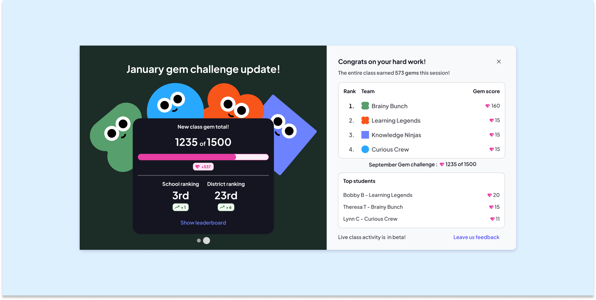 What Is Gem Jam? A Live Classroom Game Built Around Mastery Practice