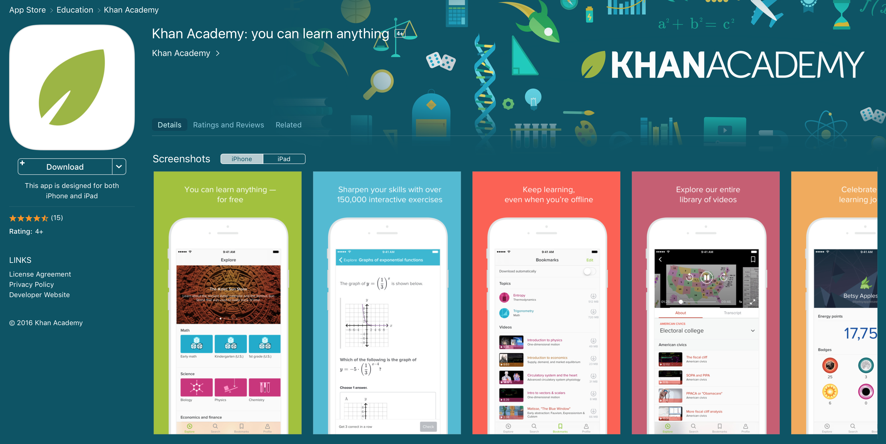 Khan Academy in the App Store