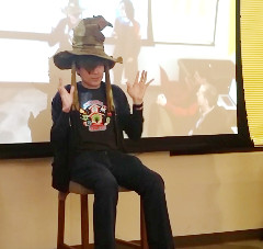 A hacker participating in a fun kickoff event