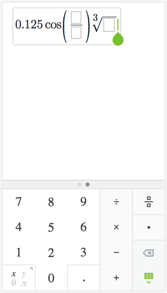 changes to the math keypad